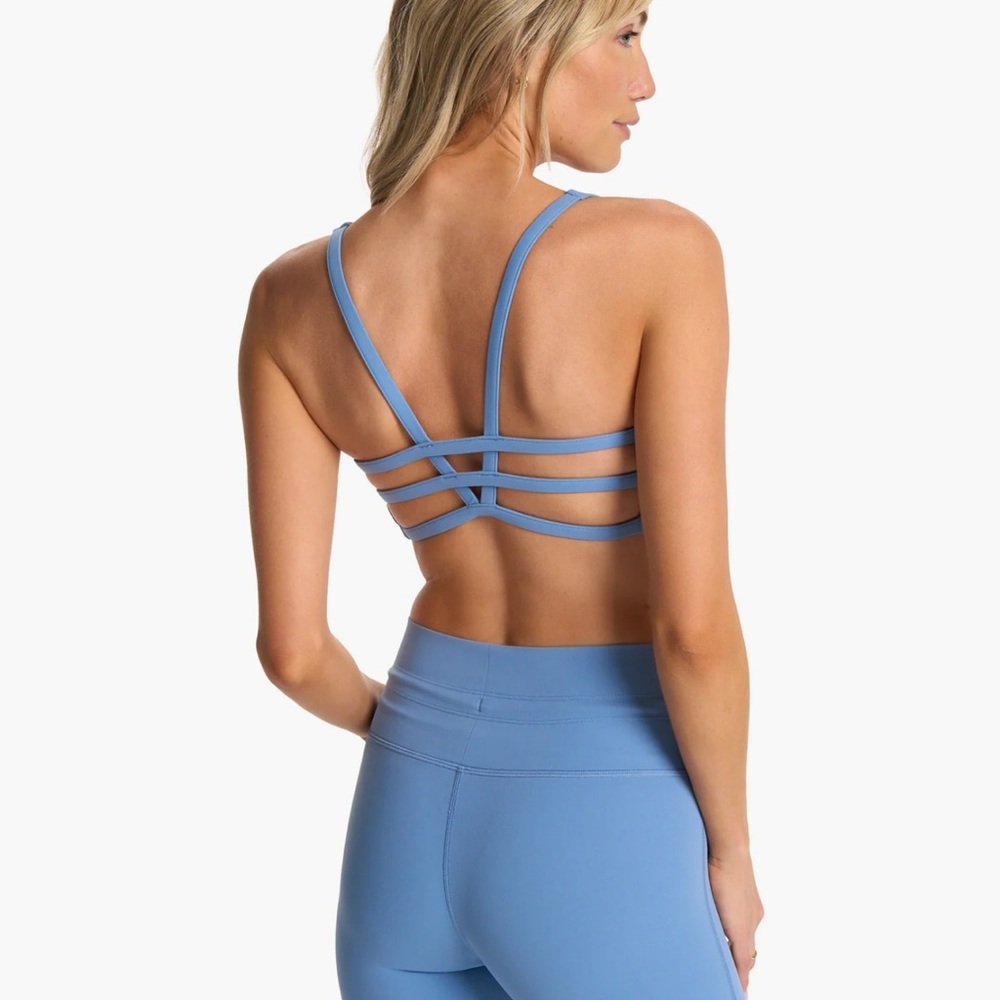 Vuori Strappy Sky Blue Sports Bra